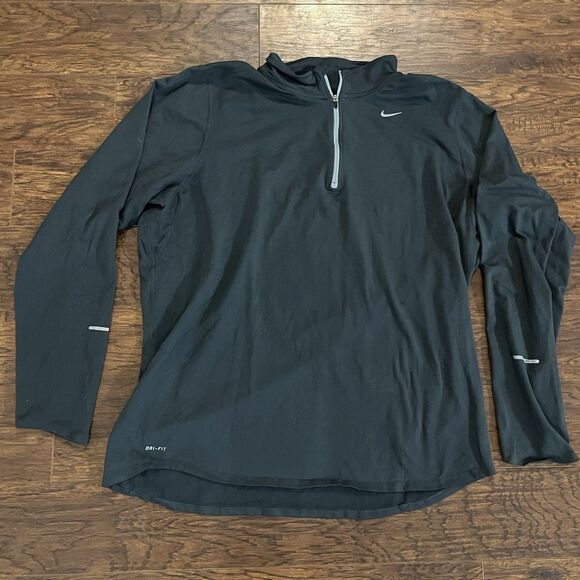 Nike Other - Nike Element Dri-Fit Quarter Zip Mens XL Gray Running Top Thumb Holes